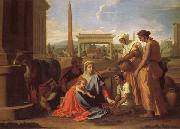 Nicolas Poussin Rest on the Flight into Egypt oil painting reproduction